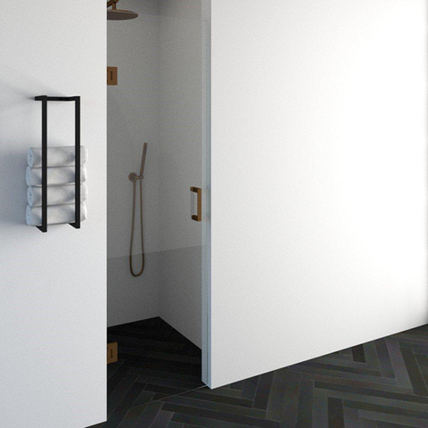 BRAUER Void porte de douche - 60x200cm - porte pivotante - cuivre SW486586