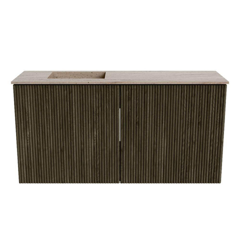Mondiaz JOYA-DLUX 80cm toiletmeubel - kleur Shadow - Wastafel FAYE positie Links 1 kraangat kleur Saba. SW1425116