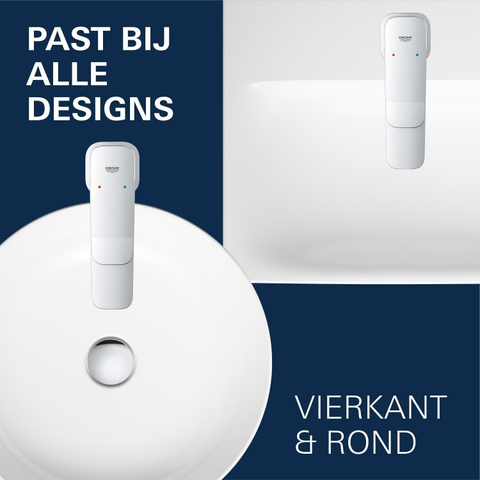 Grohe Dice Mitigeur de lavabo - taille M - montage apparent - démarrage à froid - vidage clic-clac - chrome SW1440567