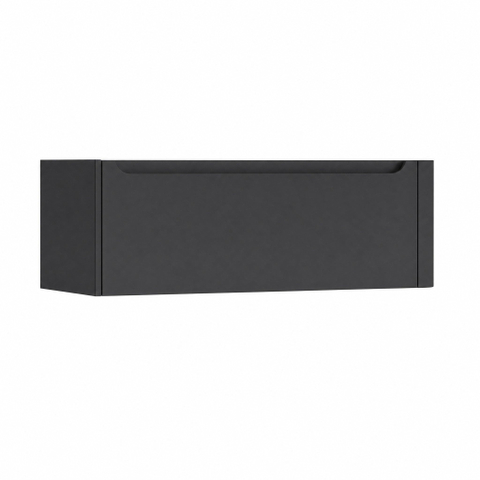 H&R Badmeubelen Juice Meuble sous vasque - 120x45x40cm - coin droit arrondi - 1 tiroir - poignée intégrée - anthracite mat SW1110025