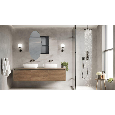 Adema Lonato spiegel – Ø60 cm – zonder verlichting – Zwart mat SW640032