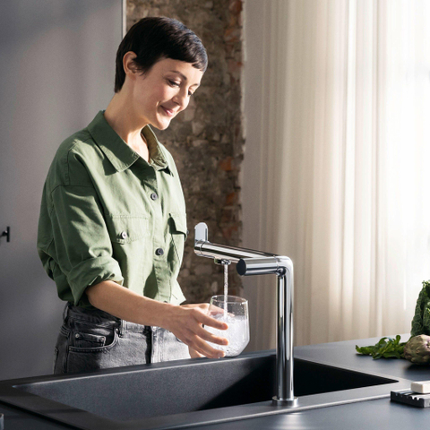 Hansgrohe Aqittura M91 SodaSystem 240, 1jet, starter set chroom SW1567473