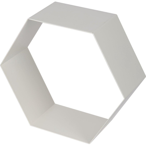 Duraline étagère hexagonale métal 1,5mm 32x28x12cm blanc SW420482