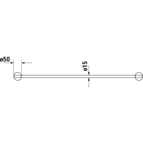 Duravit Starck T Handdoekhouder - 81cm - mat zwart SW297082
