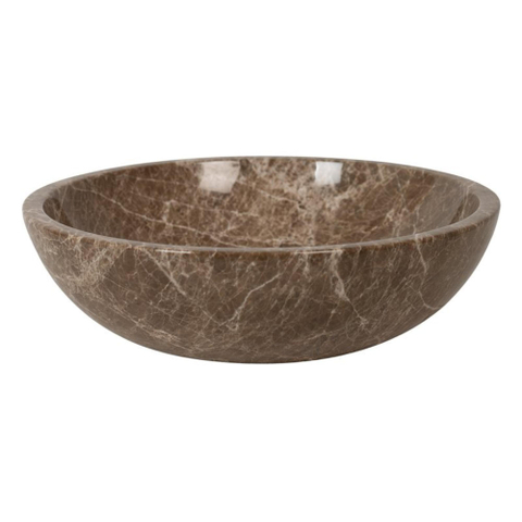 Plieger Round waskom - 38x38x13.6cm - marmer bruin SW536473
