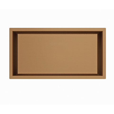 Sawiday Uni inbouwnis 30x60x10cm Geborsteld koper PVD (Koper) - hoekje krom -OUTLETSTORE STORE43278