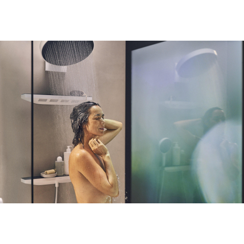 Hansgrohe RainFinity PowderRain - hoofddouche 360 - 1jet - met douchearm 10-30° verticaal kantelbaar - diameter 36cm - mat wit SW297606