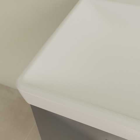 Villeroy & Boch Avento meubelwastafel 80x47cm met overloop ceramic+ stone white SW448405