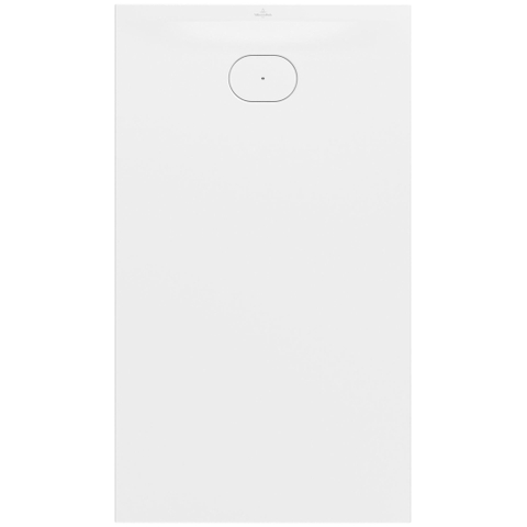 Villeroy & Boch Ecora douchebak - 140x80x3.5cm - afvoer korte zijde - stone white (wit) SW1558997