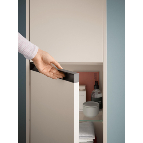 Duravit Ketho.2 Halfhoge kast - met 2 deuren - 40x132x24cm links - met tip ontaupe - supermat SW771816