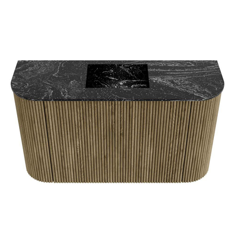 Mondiaz JOYA-DLUX 73.2cm toiletmeubel - ronding links en rechts kleur Dusk - Wastafel FAYE positie Midden Zonder kraangat kleur Lava. SW1423260