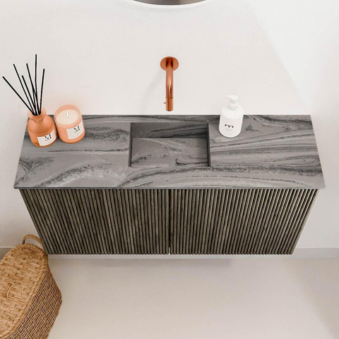 Mondiaz JOYA-DLUX 80cm toiletmeubel - kleur Shadow - Wastafel FAYE positie Midden Zonder kraangat kleur Sombra. SW1425191