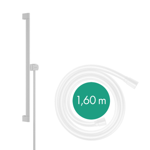 Hansgrohe Unica Glijstang S Puro - 65cm easy slide en isiflex - doucheslang - 160cm - mat wit SW918156