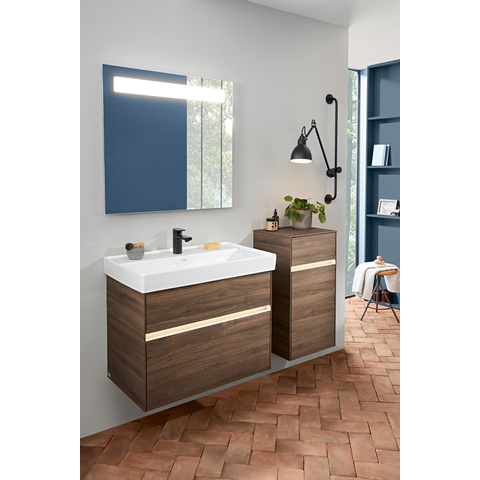 Villeroy & Boch More to see 14 More To See spiegel - met geïntegreerde LED verlichting horizontaal - 3 voudig dimbaar - 80x75x4.7cm - glans zilver 1024967