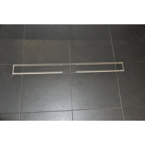 Wiesbaden Tegelrooster voor douchegoot - 90x7cm - RVS SW10713