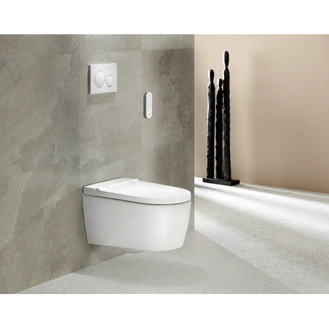 Geberit AquaClean sela douche wc - 57cm spoelrandloos turboflush KeraTect - glans chroom (wit) SW1119418