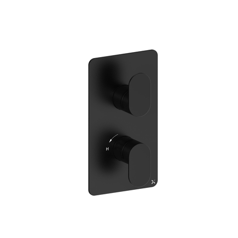 Crosswater Drift Robinet de douche - 1 sortie - 2 poignées - noir mat SW1406967