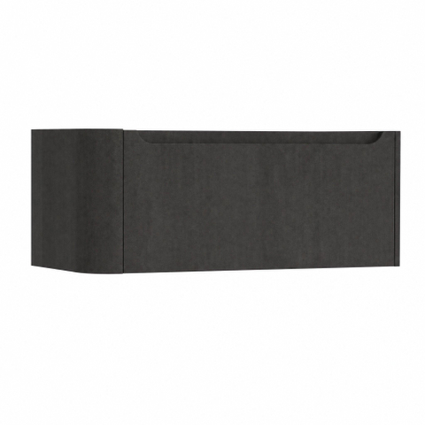 H&R Badmeubelen Juice Wastafelonderkast - 100x45x40cm - linkerhoek afgerond - 1 lade - geïntegreerde greep - basalt SW1259797