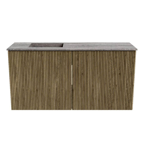 Mondiaz JOYA-DLUX 80cm toiletmeubel - kleur Dusk - Wastafel FAYE positie Links 1 kraangat kleur Oza. SW1425976