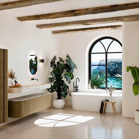 MONDIAZ THOR-DLUX 170cm badmeubel ronding links + rechts kleur Dusk met 1 lade en 2 deuren. Vrijhangende wastafel CLOUD Rechts zonder kraangat kleur Frappe. SW1465601