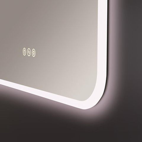 Crosswater Svelte Spiegel - 120x70cm - met LED verlichting rondom - aluminium (zilver) SW487441