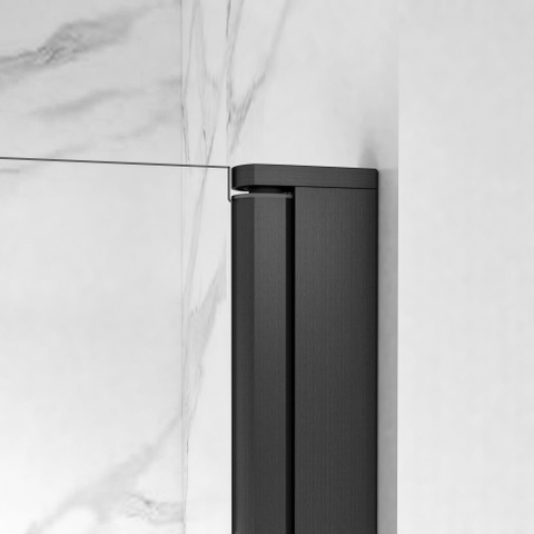 FugaFlow Eccelente Vetro Cabine de douche - 60x180x200 - Profil en verre de sécurité - anti-calcaire - gunmetal brossé PVD SW1451435