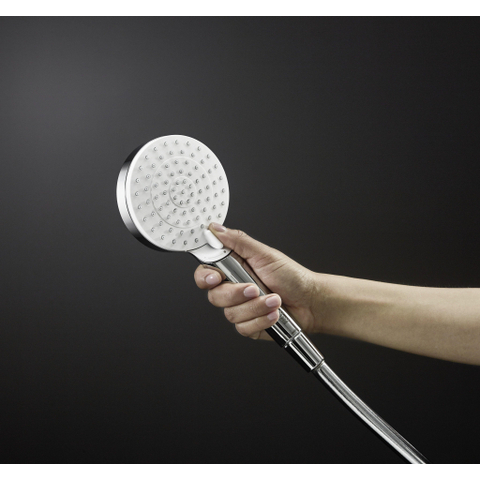 Hansgrohe Crometta Vario - handdouche - ecosmart - met 2 straalsoorten - diameter 10cm - met krachtige regenstraal en intens - wit chroom SW73220