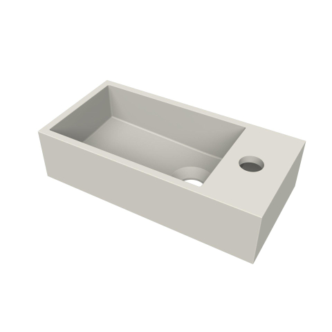 Arcqua Flair fontein - 36x18x9cm - cast marble - 1 kraangat - rechts - mat zand SW1474757