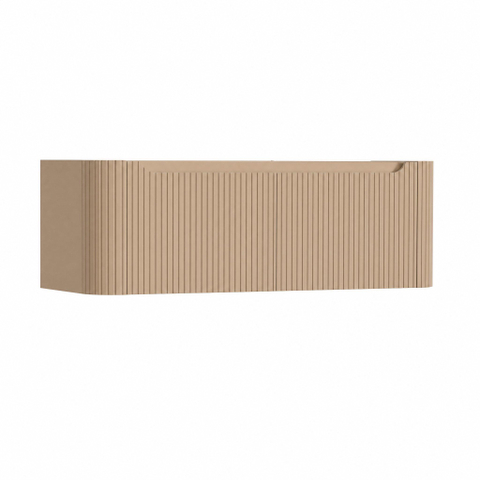 H&R Badmeubelen Juice Wastafelonderkast - 120x45x40cm - afgeronde hoeken - 3D-front - 2 lades - geïntegreerde greep - peach SW1259329