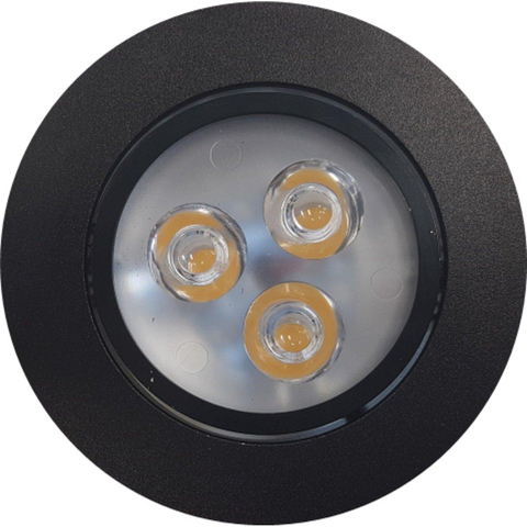 Saniclass Spot encastrable LED 3watt 3 pièces Noir SECOND CHOIX OUT9423