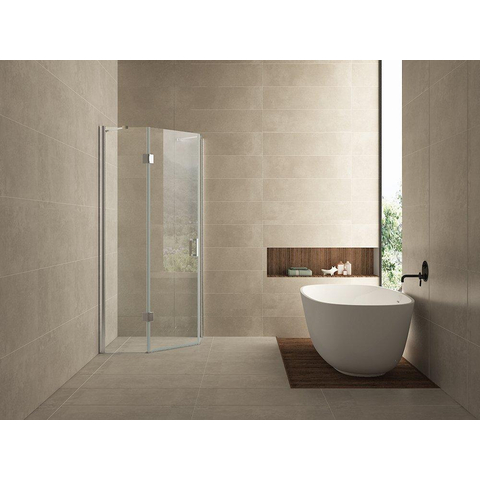 Wiesbaden Pento Cabine - met 1 draaideur - 100x100x200cm - 8mm - nano helder glas - chroom SW102851