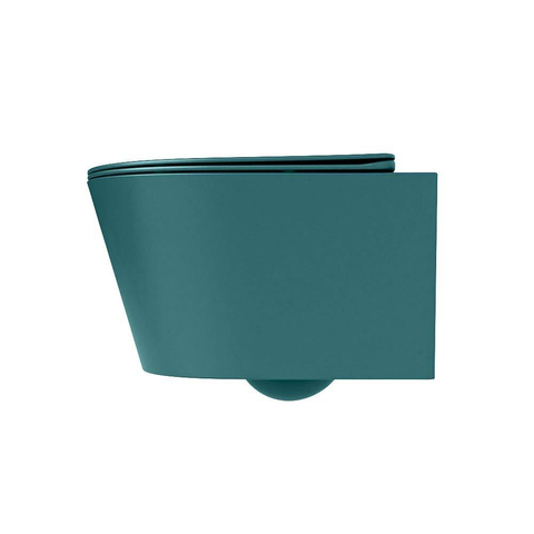 Mondiaz LAVIE hangtoilet – spoelrandloos – 36 x 53 cm – met softclose zitting – Smag (groen) SW1208720