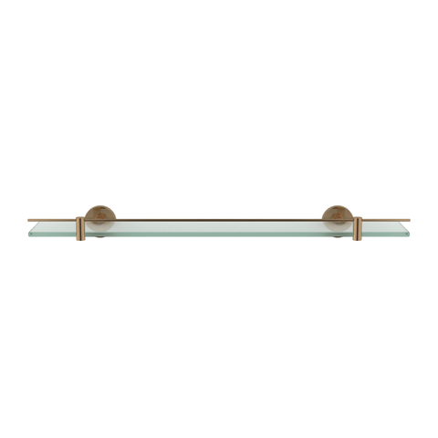 Haceka Kosmos Étagère - 60x12cm - verre - cuivre brossé SW955716