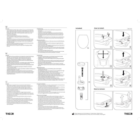 Tiger Blade toiletzitting - 37.2x44.7cm - rond - softclose - quick release - glans wit SW877138