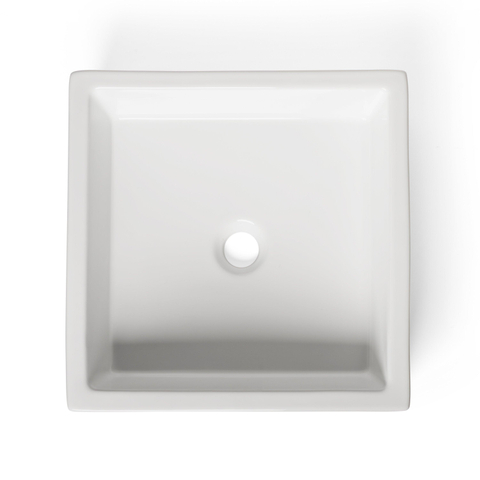 H&R Badmeubelen Elemento waskom - 40x40x12.5cm - vierkant - wit SW15792