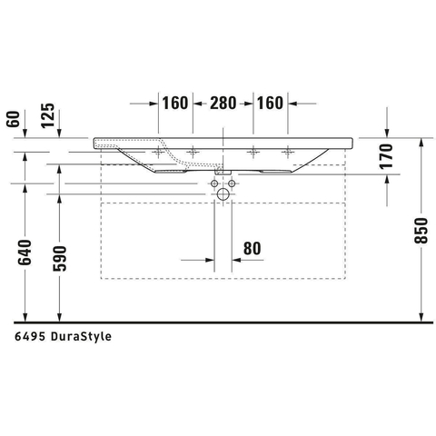 Duravit Durastyle Meubelwastafel - 120x48cm - met 1 kraangat - met overloop - wit SW54153