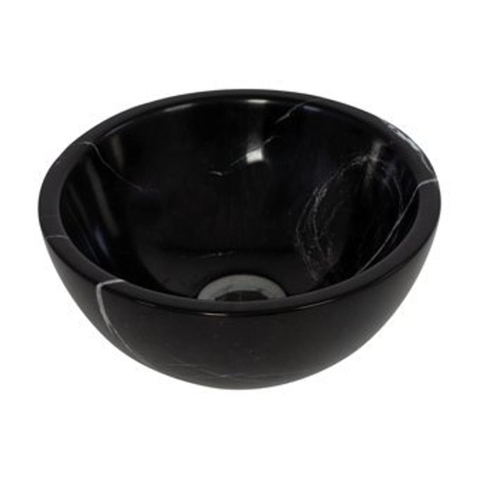 Plieger Mini Round waskom - 26x26x12cm - marmer zwart SW732898