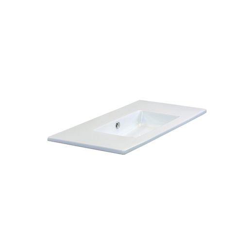 H&R Badmeubelen Gala Wastafel - 101x46x2cm - 0 kraangaten - keramiek wit SW235650