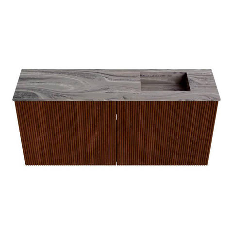Mondiaz JOYA-DLUX 90cm toiletmeubel - kleur Ruby - Wastafel FAYE positie Rechts Zonder kraangat kleur Sombra. SW1425671
