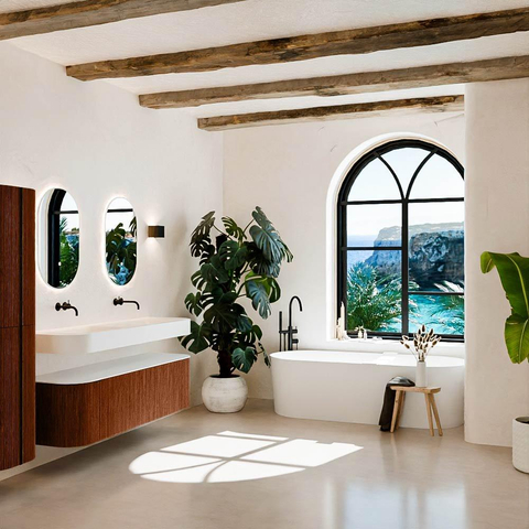 MONDIAZ THOR 160cm badmeubel ronding links + rechts kleur Ruby met 1 lade en 2 deuren. Vrijhangende wastafel CLOUD Dubbel zonder kraangat kleur Talc. SW1465235
