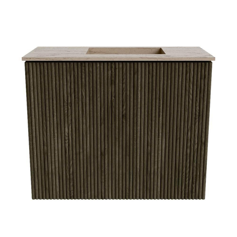 Mondiaz JOYA-DLUX 50cm toiletmeubel - kleur Shadow - Wastafel FAYE positie Rechts Zonder kraangat kleur Arena. SW1424802