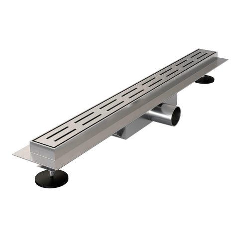 Brauer Douchegoot - 50x5cm - vloerflens - RVS - geborsteld RVS SW771628