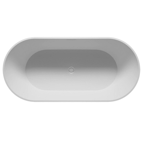 Riho Bilbao Baignoire îlot 170x80x55.5cm Solid Surface avec siphon Blanc mat SW241481