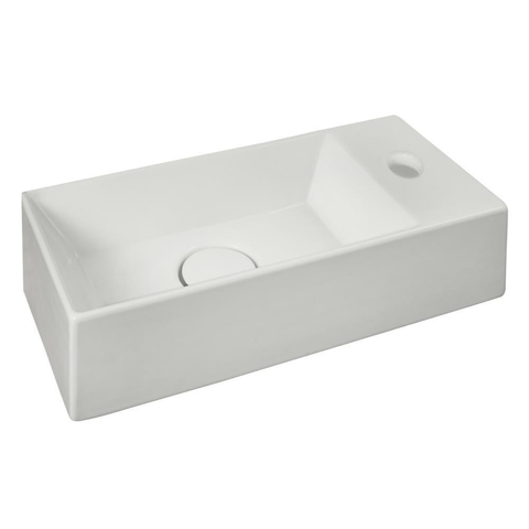 Xenz Rosa lave-mains - 20x20x11cm - céramique - 1 trou robinet - sans bonde - blanc mat SW379474