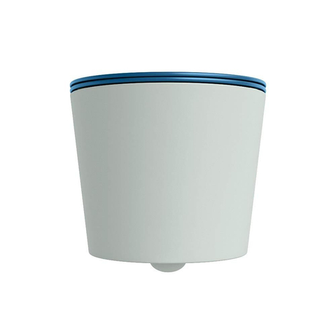 Mondiaz LAVIE WC suspendu – sans bride – 36 x 53 cm – avec abattant softclose – Greey (vert clair/gris), abattant Jeans (bleu) SW1208636