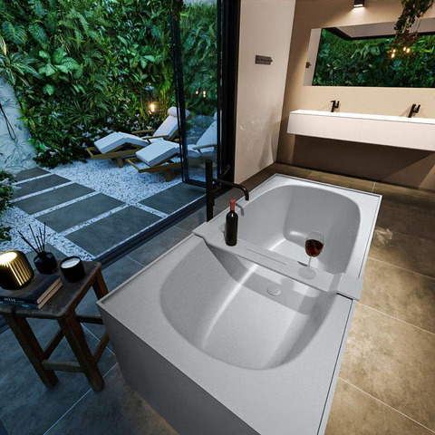 MONDIAZ ROCK Baignoire autoportante - 170x70cm - couleur Rosee / Rosee SW1015095
