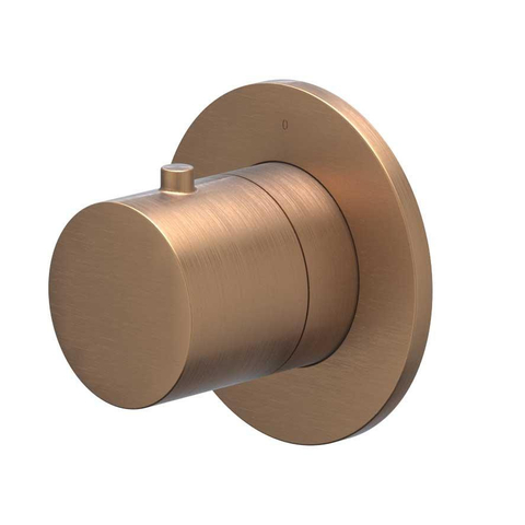 IVY Bond Pièce de finition - pour mitigeur de douche encastré - robinet d'arrêt - symmetry - rosace ronde - Cuivre brossé mat PVD SW1031071