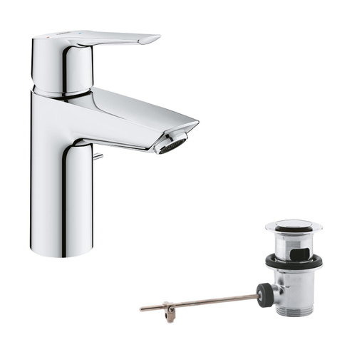 Grohe Start QuickFix Mitigeur de lavabo - apparent - bec de 10.9cm - taille S - vidage à tirette - chrome SW706675