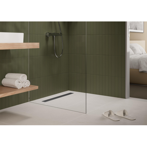 Hansgrohe RainDrain Go Douchegoot - 60cm - standaard/vlakke installatie - betegelbaar - brushed stainless steel SW1590419