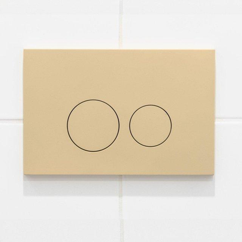 Adema Salina 2.0 Toiletset - 48.5x36x32cm - diepspoel - spoelrandloos - QeramiQ inbouwreservoir - softclose - quickrelease - toiletzitting - beige kunststof bedieningsplaat - ronde knoppen - wit SW1474583